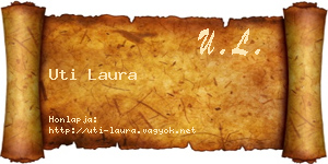 Uti Laura névjegykártya